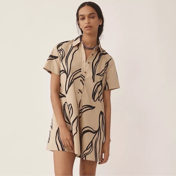 NWT! Anthropologie The Pollie Short-Sleeve Swing Tunic Mini Dress 🟠🦊🏆 - Picture 4 of 16